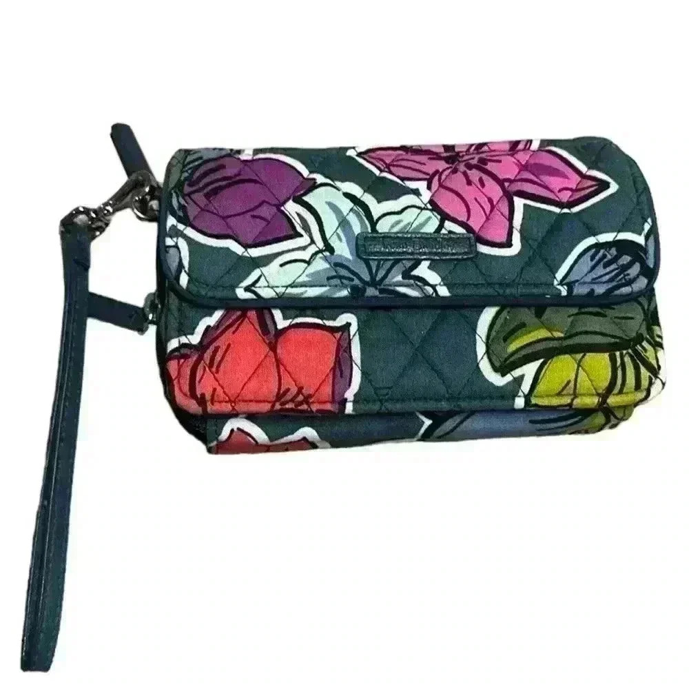 Vera Bradley Falling Flowers Rfid Grab & Go Wristlet Vg-Exc View 4